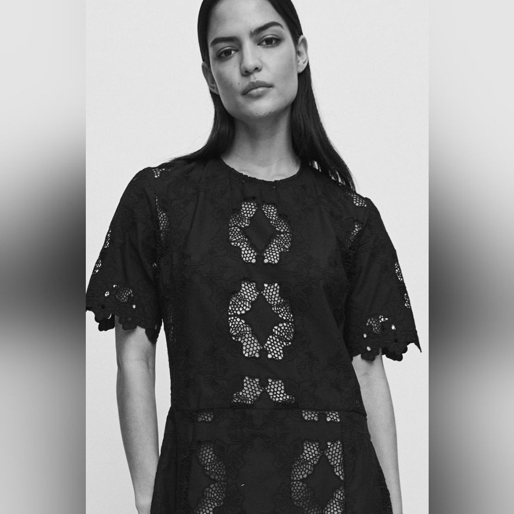 Matin | Cut Out Lace Pleat Dress — image 2 of 2